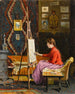 a Girl Painter and Her Studio - Halil Pasha — artwork view