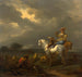 Halt of the Falcon Hunt - Nicolaes Berchem — artwork view