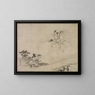 Immortal Taoist - Hanabusa Itchō — framed artwork on a wall