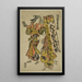 a street vendor selling needles and thread - Hanegawa Chinchō — framed artwork on a wall
