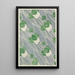 Geometric Green Painting - Hannah Borger Overbeck — framed artwork on a wall