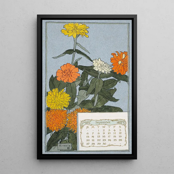 Zinnia - Hannah Borger Overbeck — framed artwork on a wall