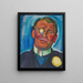 Portrait of a gentleman with a monocle - Hanns Bolz — framed artwork on a wall