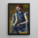 Young woman in an wicker armchair - Hanns Ludwig Katz — framed artwork on a wall