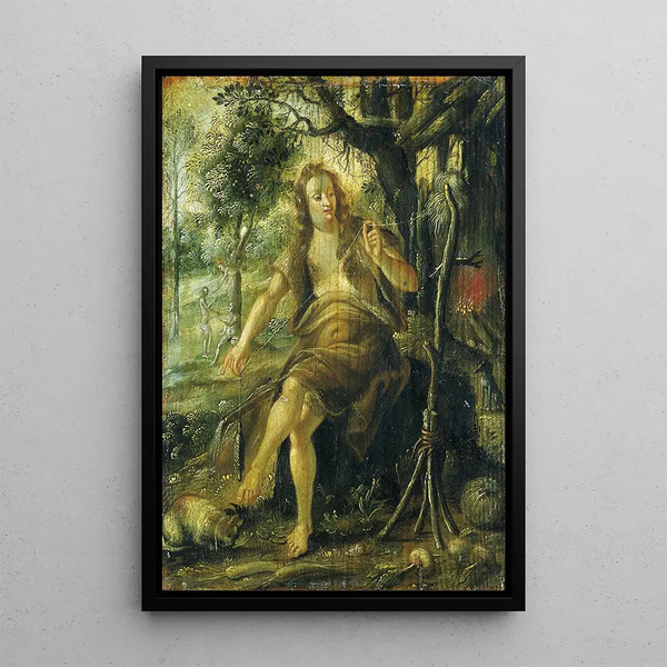 Eve Spinning - Hans Ammon — framed artwork on a wall