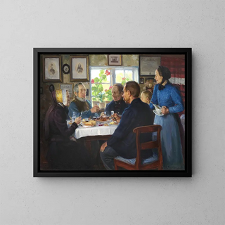 Berg chez Vver Hans Nielsen Abbedns - Hans Andersen Brendekilde — framed artwork on a wall