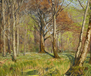 In the Forest of Brn, the Anemones Have Bloomed - Hans Andersen Brendekilde — artwork view