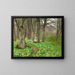 Les enfants cueillent des fleurs dans la forêt printanière - Hans Andersen Brendekilde — framed artwork on a wall