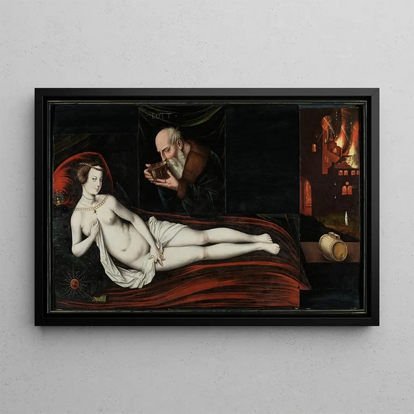 La Fille aînée de Loth - Hans Baldung — framed artwork on a wall