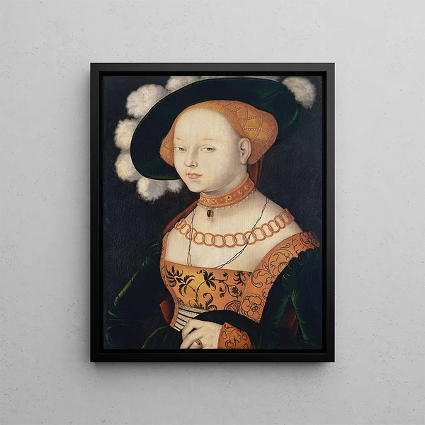 Portrait of a Lady - Hans Baldung — framed artwork on a wall