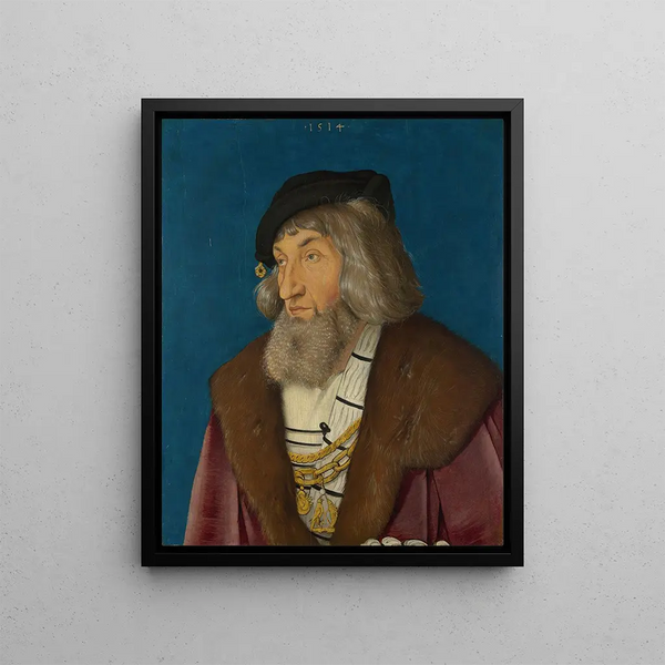 Portrait of a Man - Hans Baldung — framed artwork on a wall