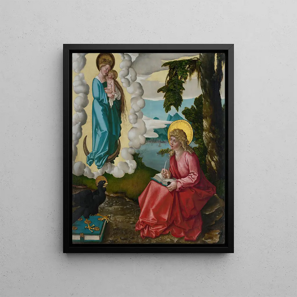 Saint Jean à Patmos - Hans Baldung — framed artwork on a wall