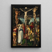 The Crucifixion of Christ - Hans Baldung — framed artwork on a wall