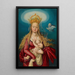 The Virgin Queen of Heaven nursing the Child Jesus - Hans Baldung — framed artwork on a wall