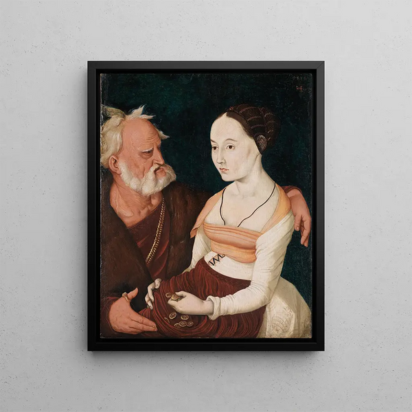 Amants inégaux - Hans Baldung — framed artwork on a wall