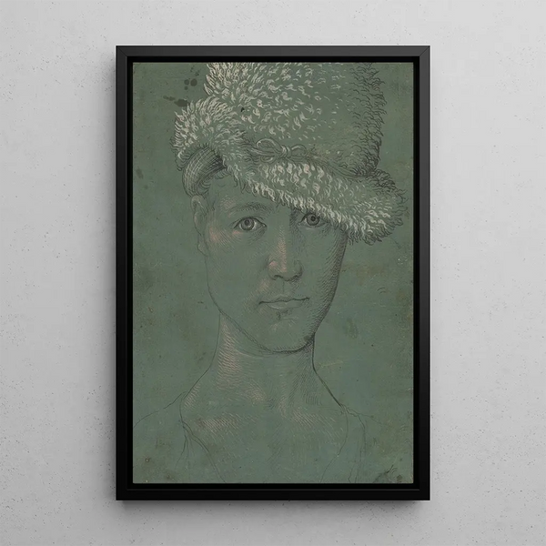 Youth Self-Portrait - Hans Baldung — framed artwork on a wall