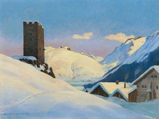 Winter landscape near Hospental - Hans Beat Wieland — artwork view