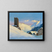Winter landscape near Hospental - Hans Beat Wieland — framed artwork on a wall