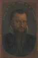Portrait painting of a bearded man in an oval - Hans Bock the Elder — artwork view