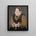 Portrait Painting of Eva Truchsess von Rheinfelden - Hans Bock l'Ancien — framed artwork on a wall