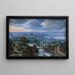 Landscape painting with view of Antwerp - Hans Bol — framed artwork on a wall