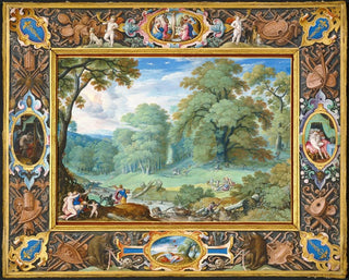 Landscape with the story of Venus and Adonis - Hans Bol — artwork view