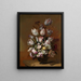 Floral Still Life Painting - Hans Bollongier — framed artwork on a wall