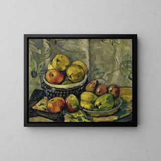 Fruit in Two Bowls - Hans Brühlmann — framed artwork on a wall