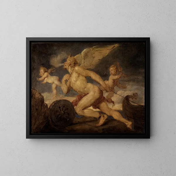 Allegory of Steam Power - Hans Canon — framed artwork on a wall
