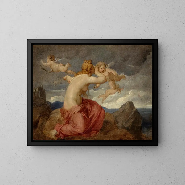 Allegory of Telegraphy - Hans Canon — framed artwork on a wall