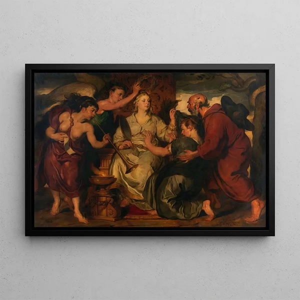 Allegory of Truth - Hans Canon — framed artwork on a wall