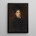 Portrait of a Woman with Hat - Hans Canon — framed artwork on a wall