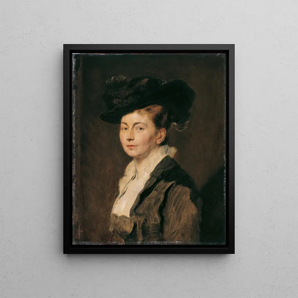 Portrait of a Lady - Hans Canon — framed artwork on a wall