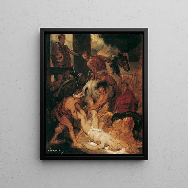 The martyrdom of Saint Hippolytus - Hans Canon — framed artwork on a wall