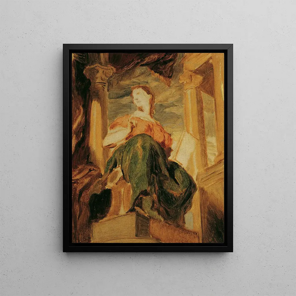 La muse Clio - Hans Canon — framed artwork on a wall