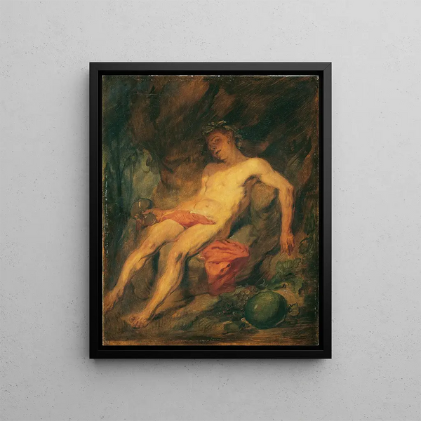 Bacchus ivre - Hans Canon — framed artwork on a wall