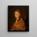 Young woman with a Turkish scarf - Hans Canon — framed artwork on a wall