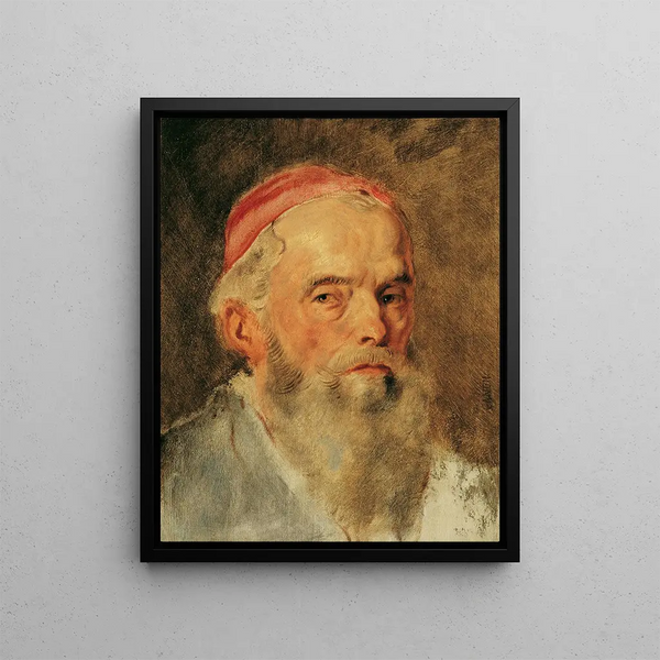 Study of the Head of the Loge Johannis - Hans Canon — framed artwork on a wall