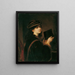 Girl with Stereoscope - Hans Canon — framed artwork on a wall