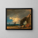 Study of the sea with fishing boats - Hans Canon — framed artwork on a wall