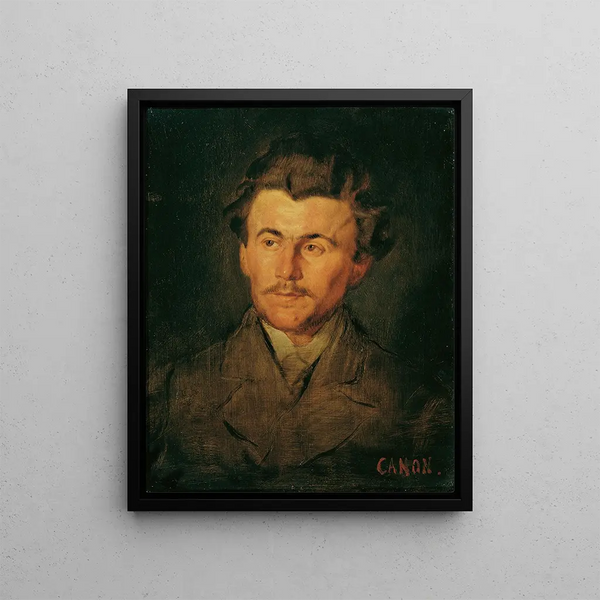 Head study male - Hans Canon — framed artwork on a wall