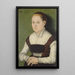 Portrait of a Woman - Hans Cranach — framed artwork on a wall