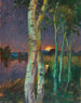 Birch Trees at Sunset - Hans Emil Oberländer — artwork view