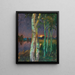 Birch Trees at Sunset - Hans Emil Oberländer — framed artwork on a wall