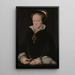 Marie Tudor - Hans Eworth — framed artwork on a wall
