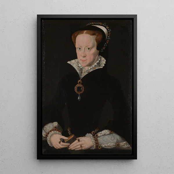 Marie Tudor - Hans Eworth — framed artwork on a wall