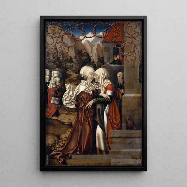 The Visitation - Hans Fries — framed artwork on a wall