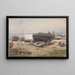 a Baltic Sea port - Hans Gude — framed artwork on a wall