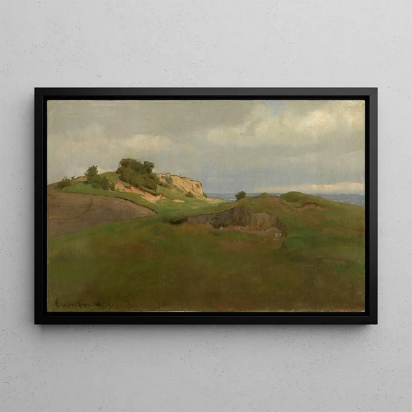 Coastal landscape painting, Rügen - Hans Gude — framed artwork on a wall