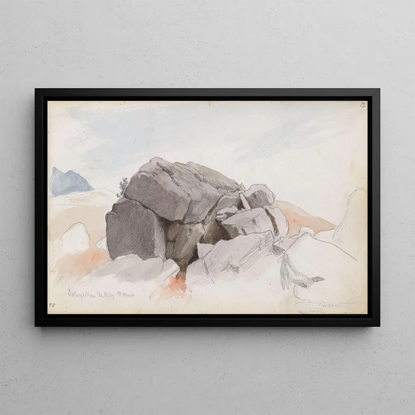 Vallée de Dolwyddelan - Hans Gude — framed artwork on a wall